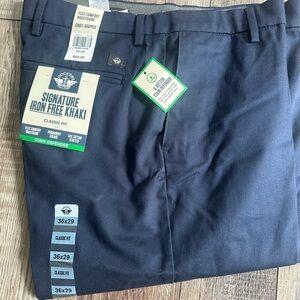 Dockers Classic Fit Iron Free Khaki Pants in Dark Blue